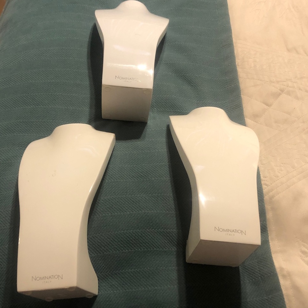 White Jewelry Display Bust Stand - Set of 3